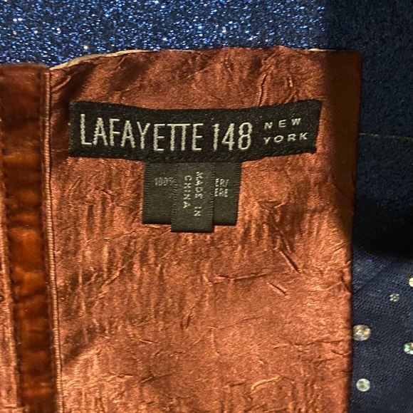 LAFAYETTE 148 NEW YORK VELVET-TRIM WINE CHAMPAGNE VNTG PINK MAUVE SLIM Scarf - Picture 7 of 10